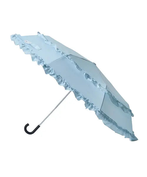 [ROCKFISH WEATHERWEAR] [× ILLIT] SHORT FRILLED UMBRELLA - SKY BLUE
