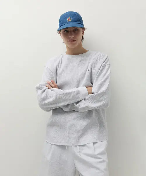 [CLOVE] [26SS clove] Waffle Basic T-Shirt_Men (Light Grey)