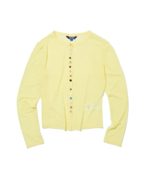 [PENFIELD] Sheer Mesh Cardigan - Light Yellow / 시어 매쉬 가디건 라이트옐로우_FS2CG38U