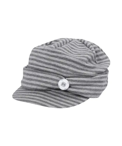 [BAUF] Button Newsboy Cap [Stripe Grey] / 버튼 뉴스보이 캡 [스트라이프 그레이]