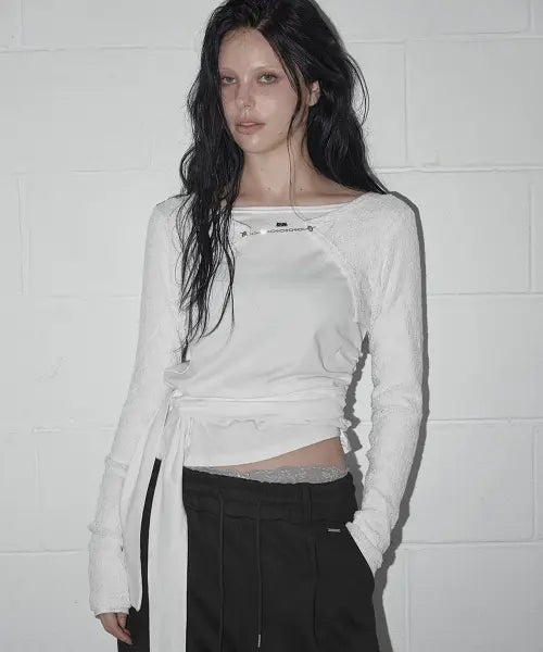 [GROWHIDE] Tommy Chain Crop Bolero Cardigan_Ivory / 토미 체인 크롭 볼레로 가디건_아이보리