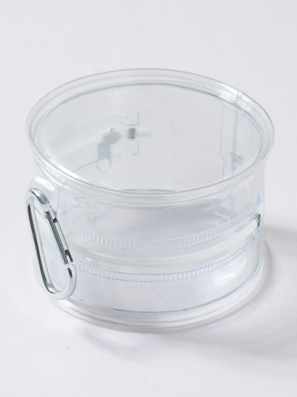 [DAISO] Carabiner Round Clear Case / 카라비너 원형 클리어 케이스 클리어화이트