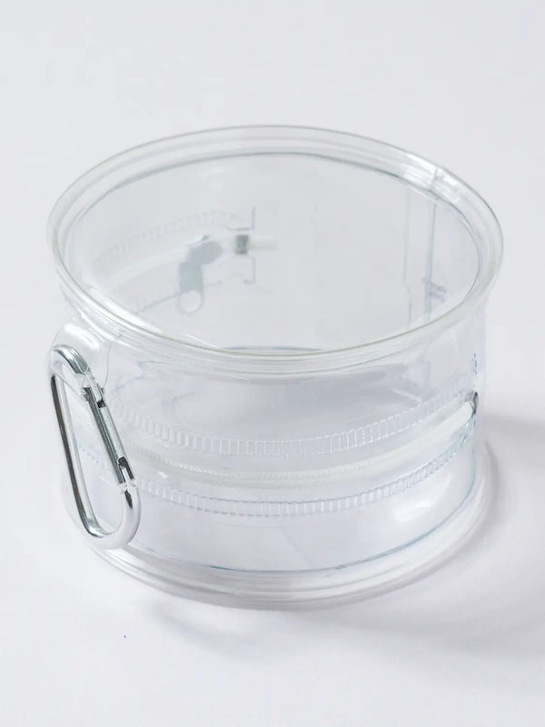 [DAISO] Carabiner Round Clear Case / 카라비너 원형 클리어 케이스 클리어화이트