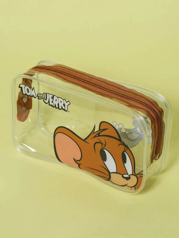 [DAISO] Tom and Jerry Medium Transparent Pouch / 톰과제리 투명 파우치 중형