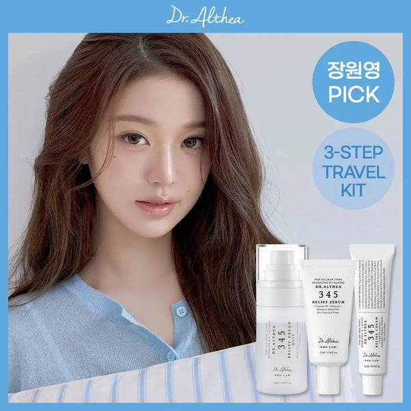 [Dr.Althea] Dr. Althea 345 Travel Set (Mist 60ml + Cream 15ml + Serum 15ml) + 3 Photocards / [장원영포카3종증정] 닥터엘시아 345 트래블 세트 (미스트 60ml + 크림 15ml + 세럼 15ml + 포카3장)