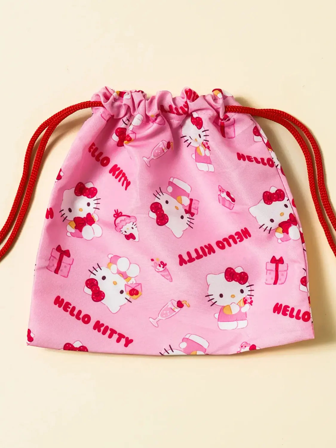 [DAISO] Hello Kitty Drawstring Pouch / 헬로키티 조임 파우치