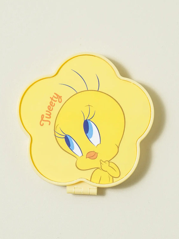 [DAISO] Looney Tunes Folding Mirror (1x & 2x Magnification) / 루니툰즈 접이식 거울 1배＆2배