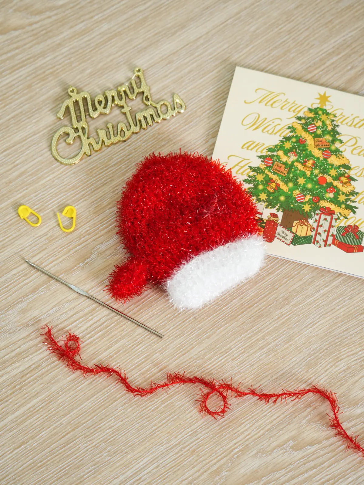 [DAISO] Christmas at Home DIY Knit Dishcloth Gloves / 크리스마스앳홈 DIY 뜨개 수세미 장갑