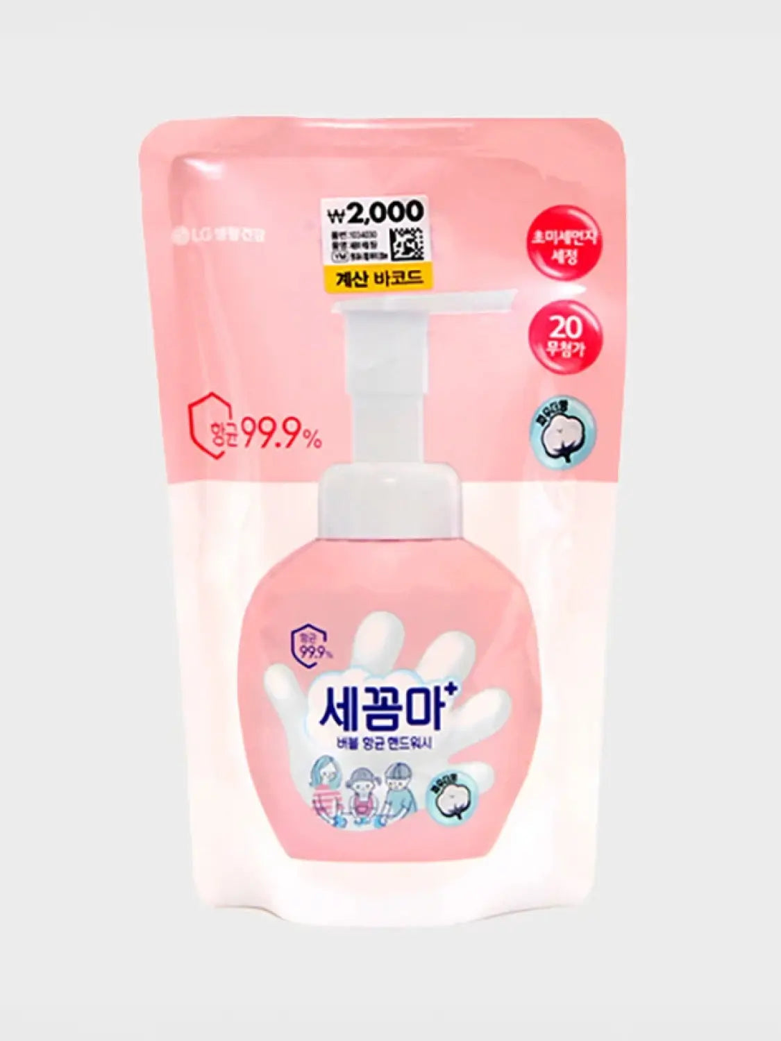 [DAISO] Sekomma Bubble Antibacterial Hand Wash Refill, Powder Scent, 200 ml / 세꼼마 버블 항균 핸드워시 리필 200 ml 파우더 향