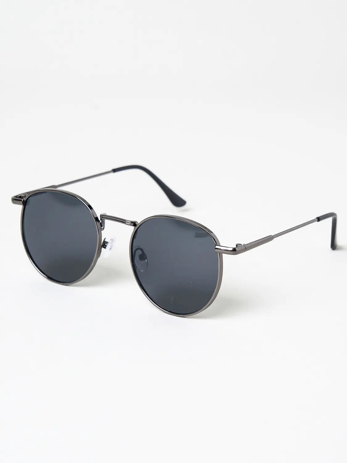 [DAISO] Round Metal Frame Sunglasses - Black / [UV 최대 99% 차단] 라운드 금속테 선글라스 블랙