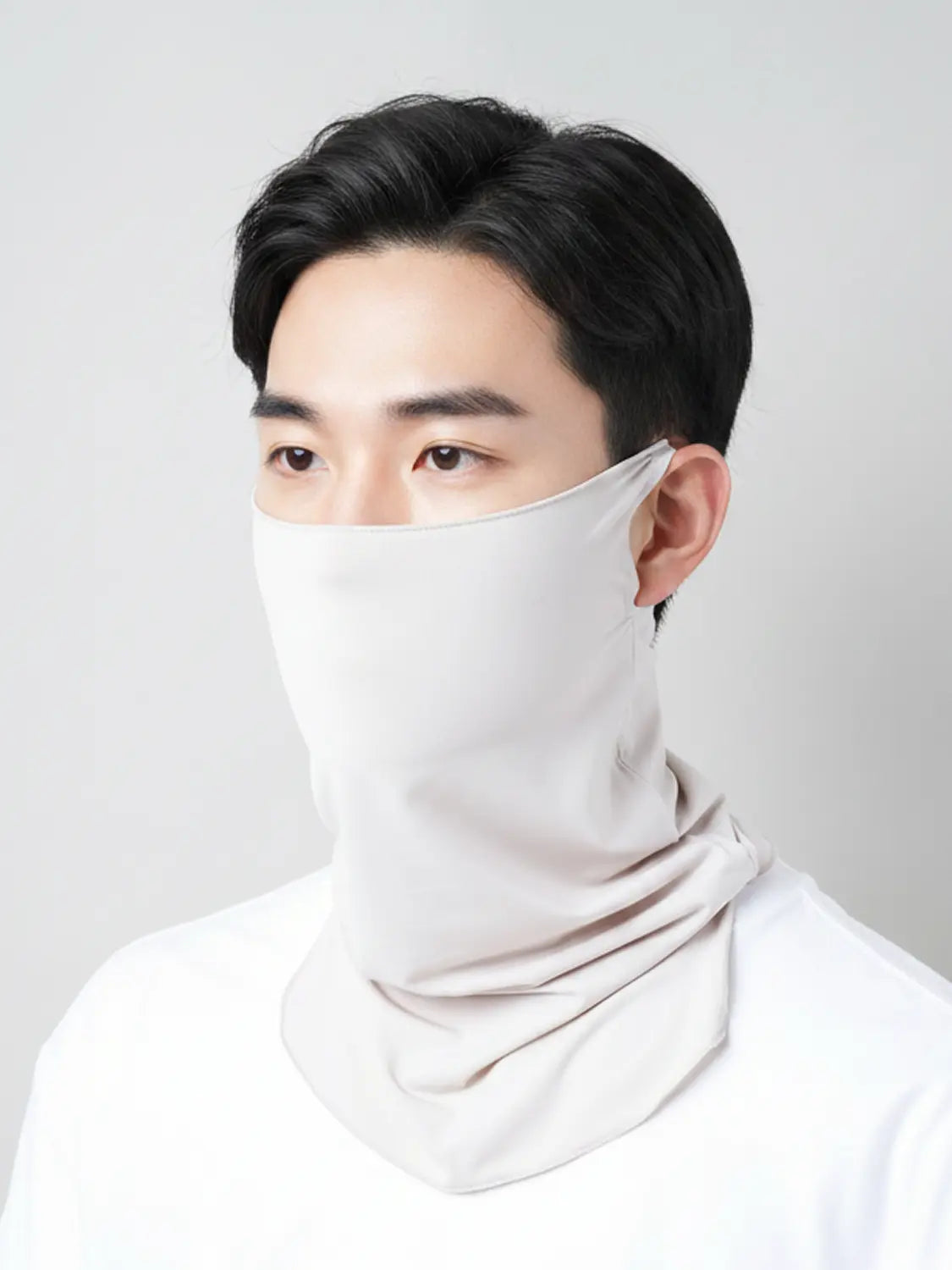 [DAISO] Cooling Ear-Loop Long Scarf - Light Grey / [UV 최대 99% 차단] 냉감 귀걸이식 롱 스카프 연그레이