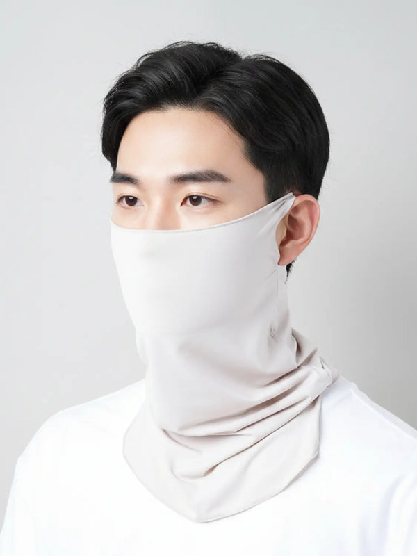 [DAISO] Cooling Ear-Loop Long Scarf - Light Grey / [UV 최대 99% 차단] 냉감 귀걸이식 롱 스카프 연그레이