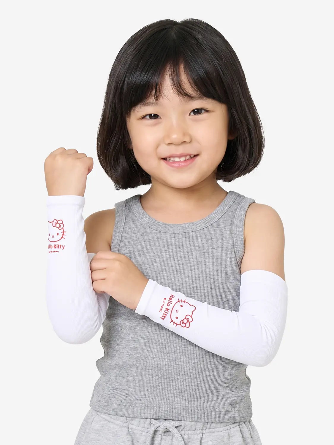 [DAISO] Hello Kitty Kids' Cooling Arm Covers with UV Protection / [UV 최대 99% 차단] 헬로키티 쿨 토시 아동용