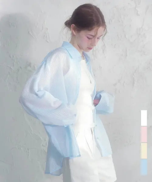[VIVACIOUS] Ylang Stripe Shirt_4Colors / 일랑 스트라이프 셔츠_4Colors