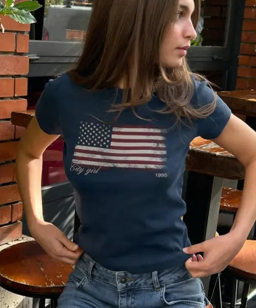 [SUBDUED] USA T-Shirt (Blue) / USA 티셔츠 (블루)