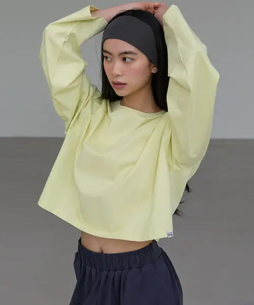 [MICHIKO LONDON KOSHINO] Silky Textured Cotton Tee Soft lime (2 type) / 실키 텍스쳐 코튼 티 소프트 라임 (2 type)