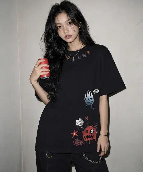 [ARTISTWEAR] [ATW] Unreal Monster Short Sleeve T-Shirt - 2 Colors / [ATW] 언리얼 몬스터 반팔티 - 2COLOR