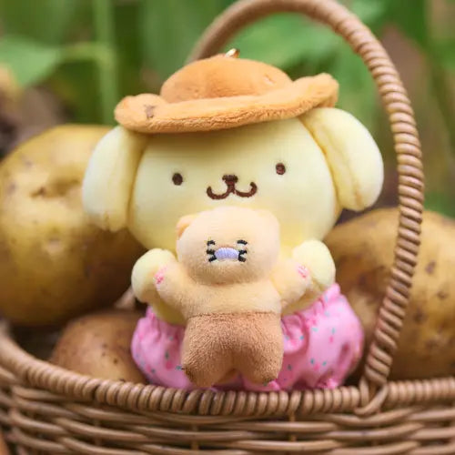 [KAKAO FRIENDS] Pompompurin x Kakao Friends Pompompurin Keyring Doll_Choonsik / 폼폼푸린X카카오프렌즈 폼폼푸린 키링인형_춘식이
