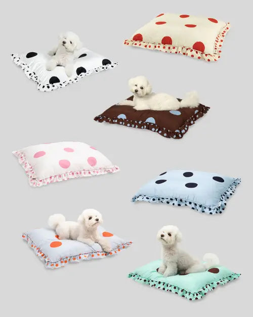 [DYEDIN] Furfree Dot Pet Cushion - 7 Colors / 퍼 프리 볼드 도트 펫쿠션_7 Colors