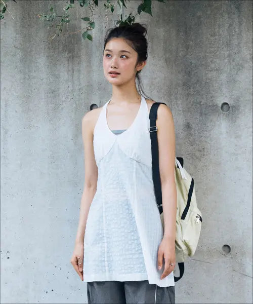 [MIXXO] Halter Layered Dress_MIWOWG722G / 홀터 레이어드 원피스_MIWOWG722G