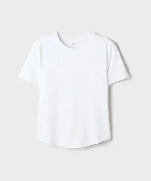 [SPAO] Semi Crop Slim Short Sleeve T-Shirt (Cotton Span) / [코튼스판] 세미 크롭 슬림 반팔티 (RE)_SPRWG37G12