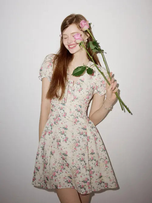[SINCETHEN] Pretty Rose Mini Dress / 프리티 로즈 미니원피스