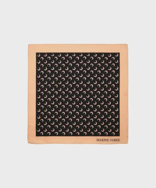 [MARINE SERRE] Moon Silk Scarf Inverse Tan / (U) 문 실크 스카프 인버스 탄 MOON SILK SCARF IT99 INVERSE TAN