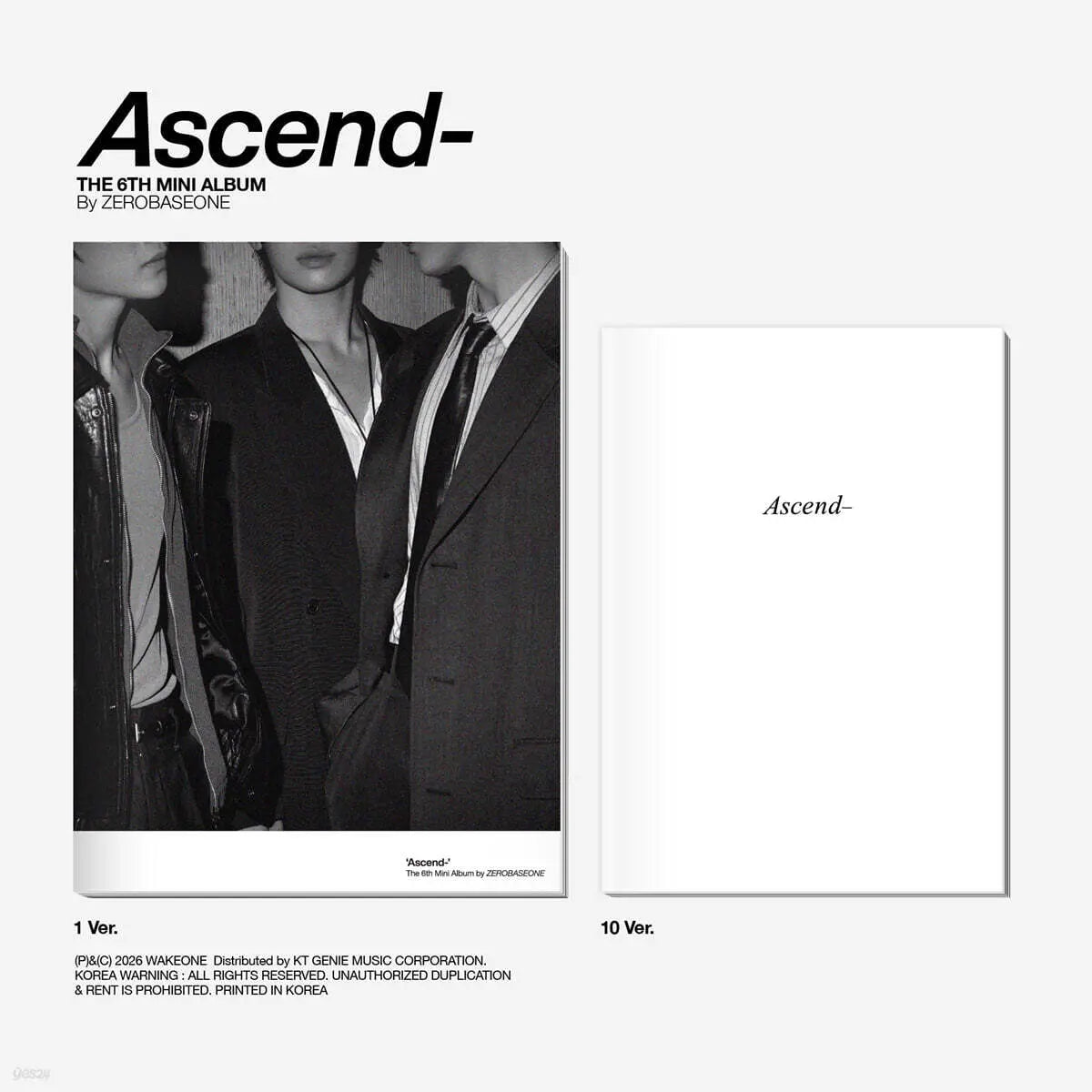 [1 Ver. & 10 Ver.] ZEROBASEONE 6th Mini Album [Ascend-] Photobook Ver. (Set of 2 Versions) / ZEROBASEONE - The 6th Mini Album [Ascend-] Photobook Ver. (1 Ver. & 10 Ver.) [2종 SET]