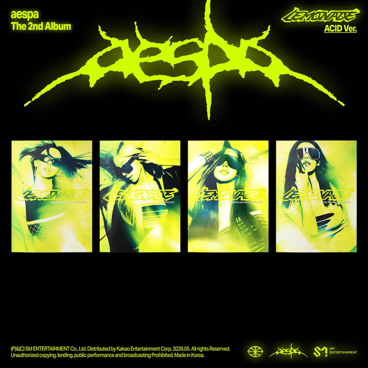 [aespa] aespa 2nd Album: LEMONADE [ACID Ver.] / 에스파 (aespa) - 2집 : LEMONADE [ACID Ver.][4종 중 1종 랜덤발송]