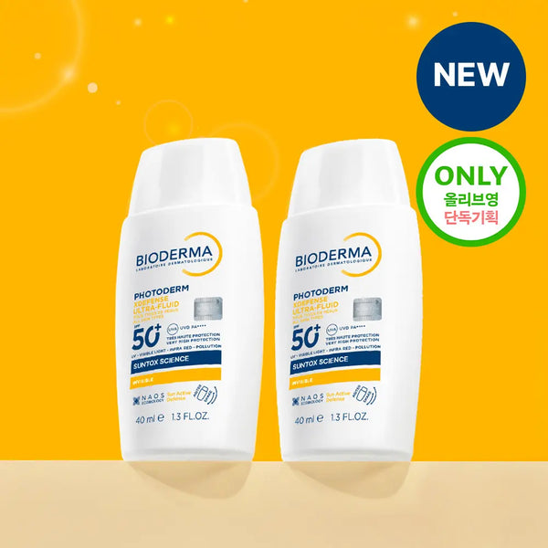 [BIODERMA] Bioderma Photoderm MAX Aqua-fluide SPF50+ Invisible 40ml / 바이오더마 포토덤 엑스디펜스 울트라 플루이드 SPF50+ 인비저블 40ml 더블 기획