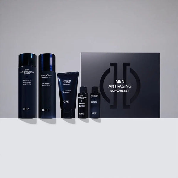 [IOPE] IOPE Men's 2-Piece Set (Essence 145ml + Emulsion 120ml) + 3 Miniatures Gift / [남성선물 추천]아이오페 맨 2종세트(에센스145ml+에멀젼 120ml+3종미니어처 증정