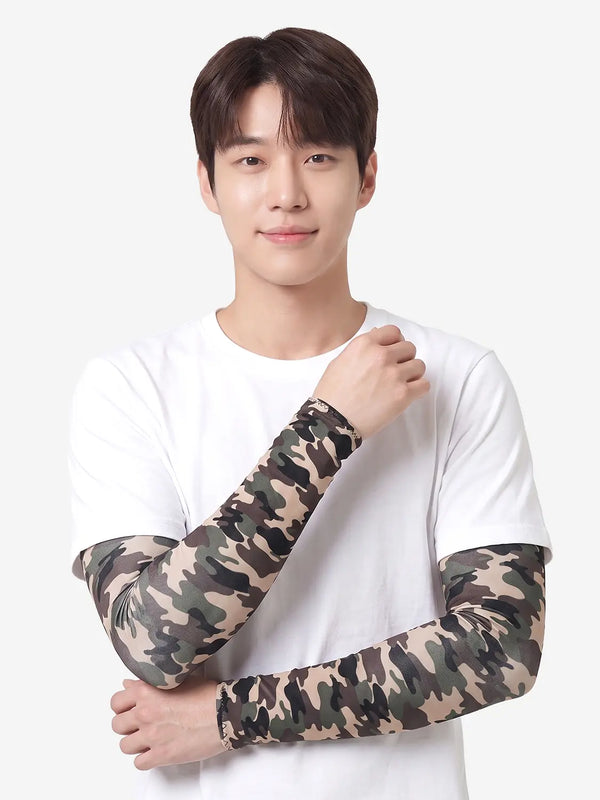 [DAISO] Military Pattern Cooling Arm Sleeves / 밀리터리패턴디자인쿨토시