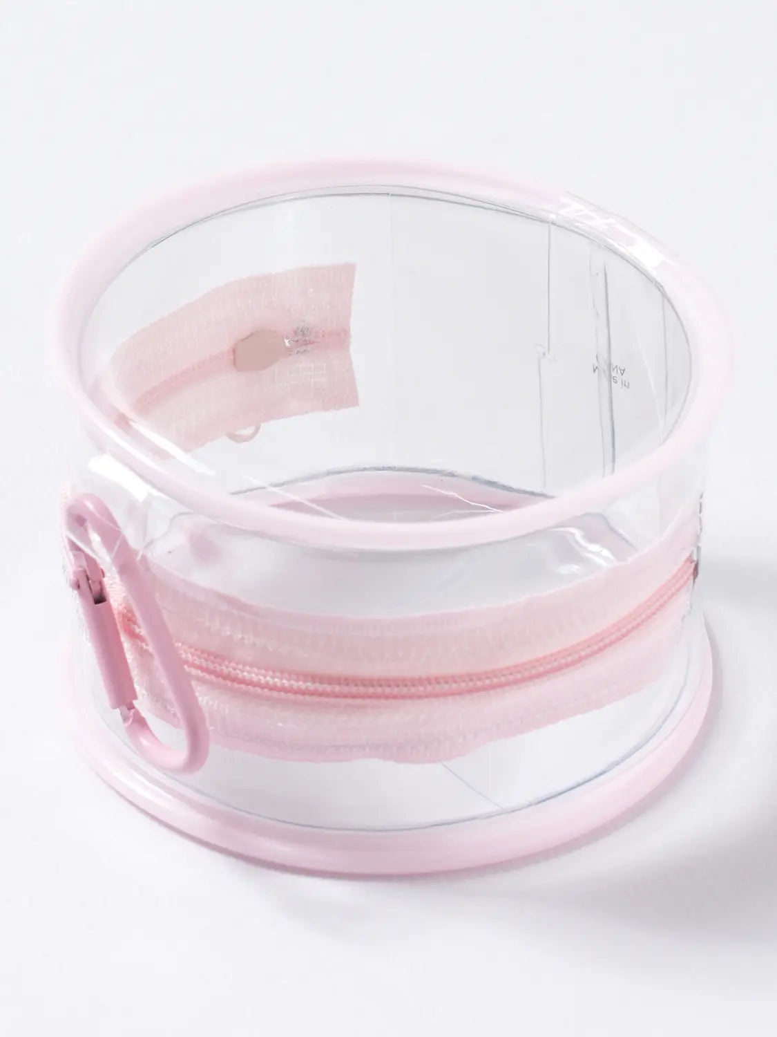 [DAISO] Carabiner Round Clear Case Light Pink / 카라비너 원형 클리어 케이스 라이트핑크