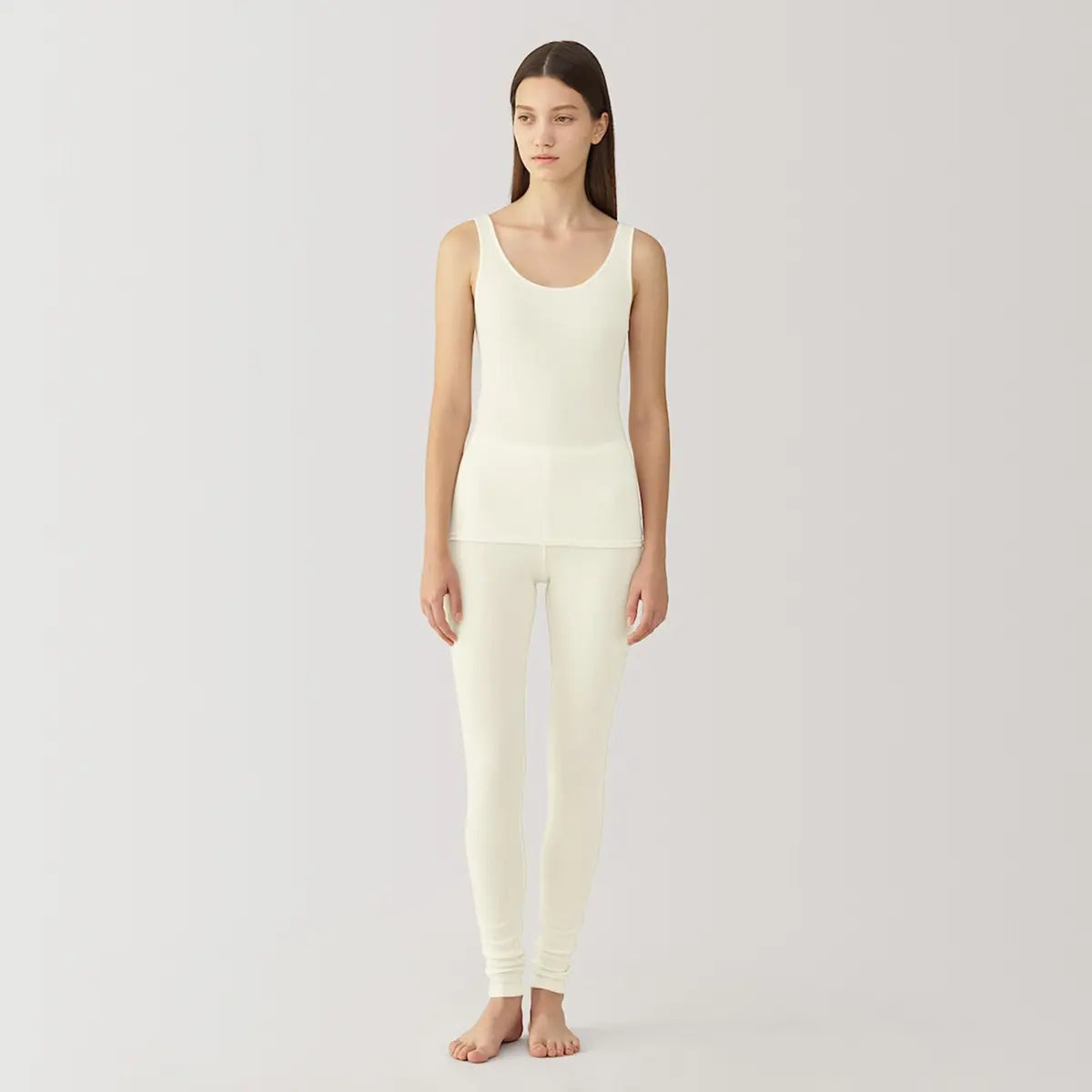 [MUJI] Lyocell Silk Rib Tank Top / 리오셀 실크 리브 탱크톱