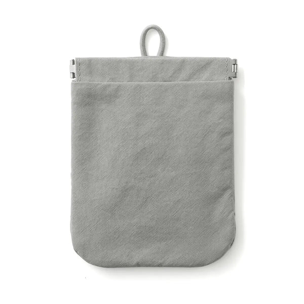 [MUJI] Nylon One-Touch Pouch - Grey S / 나일론 한 손으로 열 수 있는 파우치 그레이 S