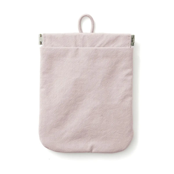 [MUJI] Nylon One-Touch Pouch S Pink / 나일론 한 손으로 열 수 있는 파우치 핑크 S