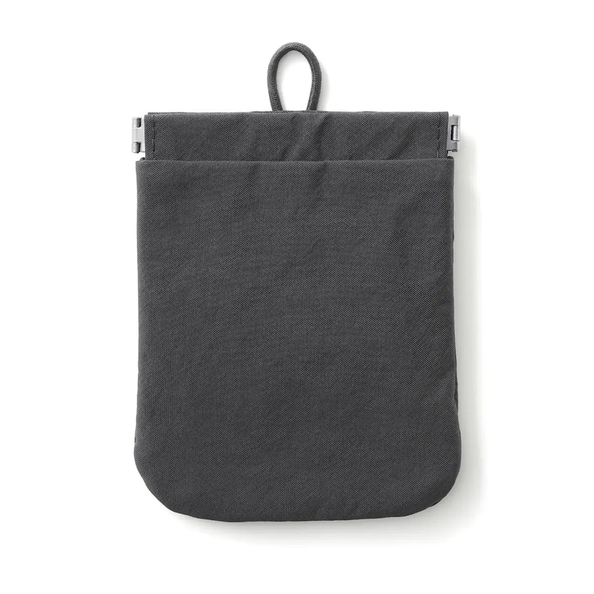 [MUJI] Nylon Easy-Open Pouch Dark Grey S / 나일론 한 손으로 열 수 있는 파우치 다크그레이 S