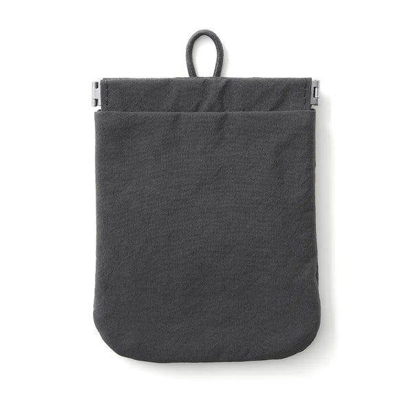 [MUJI] Nylon Easy-Open Pouch Dark Grey S / 나일론 한 손으로 열 수 있는 파우치 다크그레이 S