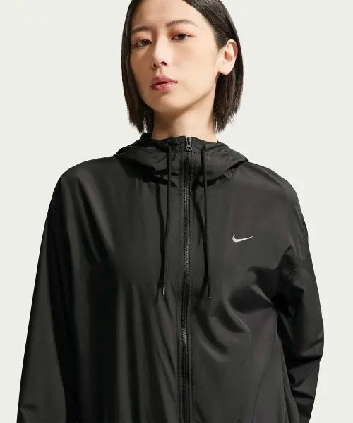 [NIKE] W NK UV CLSSC HOODED JKT - BLACK/(SAIL) / 스포츠웨어 UV 루즈 핏 후드 재킷 W - 블랙:세일 / IM8162-010