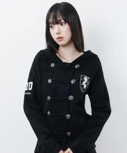 [LUVISTRUE] RL HORSE 910 KNIT ZIP UP(BLACK)
