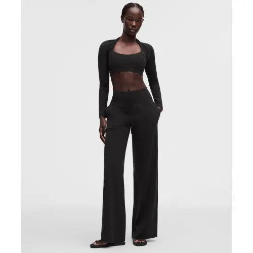 [LULULEMON] Groove Wide Leg High-Rise Pants - Regular, Black / 그루브 와이드 레그 하이라이즈 팬츠 *레귤러  BLK
