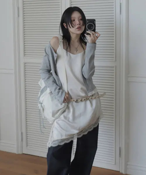 [MIXXO] Lace Asymmetrical Layered Dress / 레이스 언발란스 레이어드 원피스_MIWOWG906B