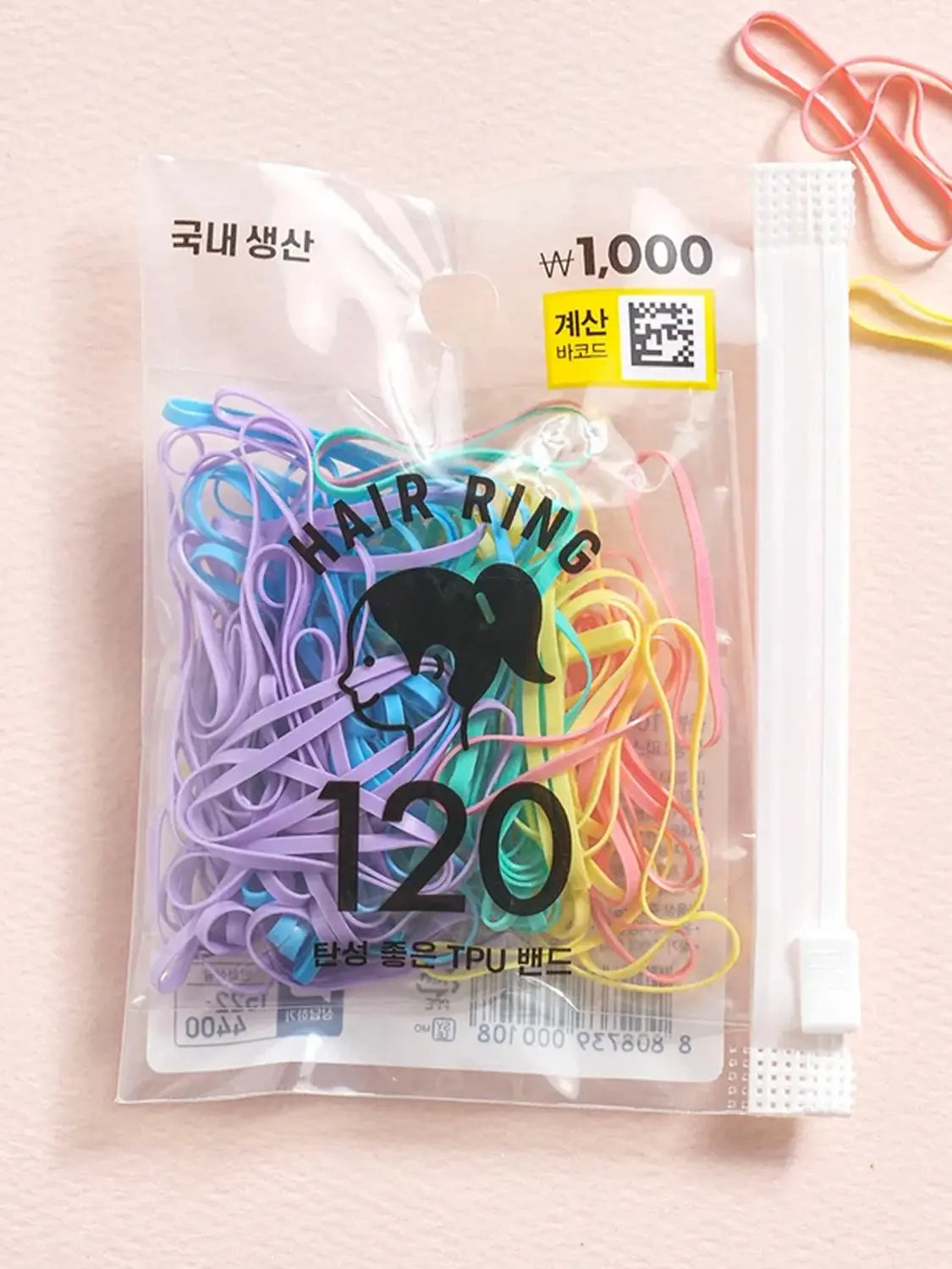[DAISO] Pastel Tone Color TPU Bands (120 pcs) / 파스텔 톤 컬러 TPU 밴드 120개입