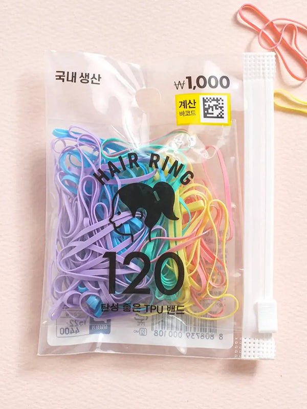 [DAISO] Pastel Tone Color TPU Bands (120 pcs) / 파스텔 톤 컬러 TPU 밴드 120개입