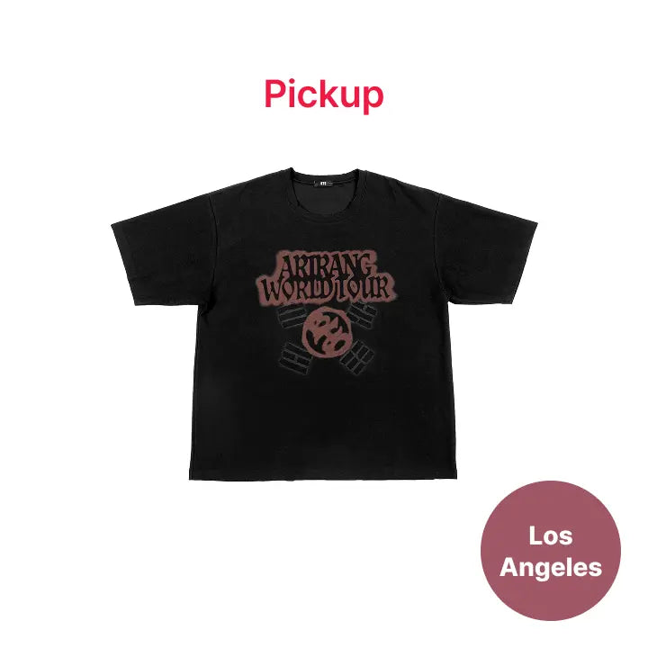 [BTS] [LOS ANGELES] S/S Tour T-Shirt (Black) (US Ver.)