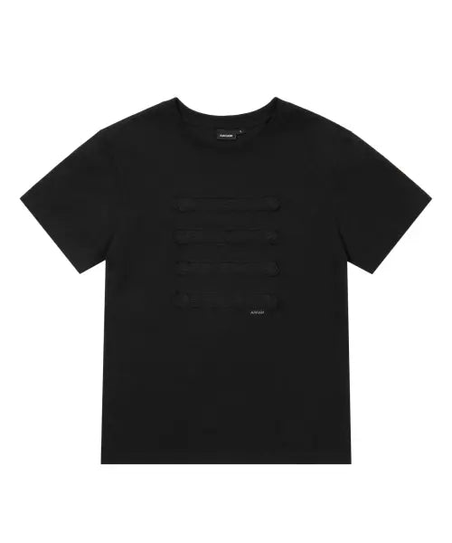 [AAKAM] Napoleon Corded Half Top (Black)