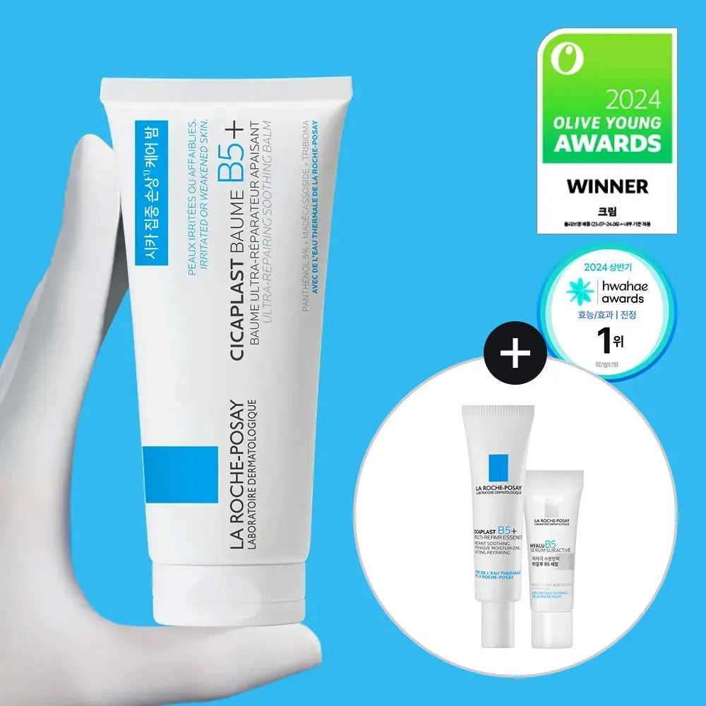 [LAROCHEPOSAY] La Roche-Posay Cicaplast Baume B5+ 100ml (with Cicaplast Essence 7.5ml + Hyalu B5 Serum 3ml) / [9월 올영픽/손상장벽집중케어]라로슈포제 시카플라스트밤 B5+ 100ml 기획 (+시카에센스7.5ml+히알루세럼3ml)