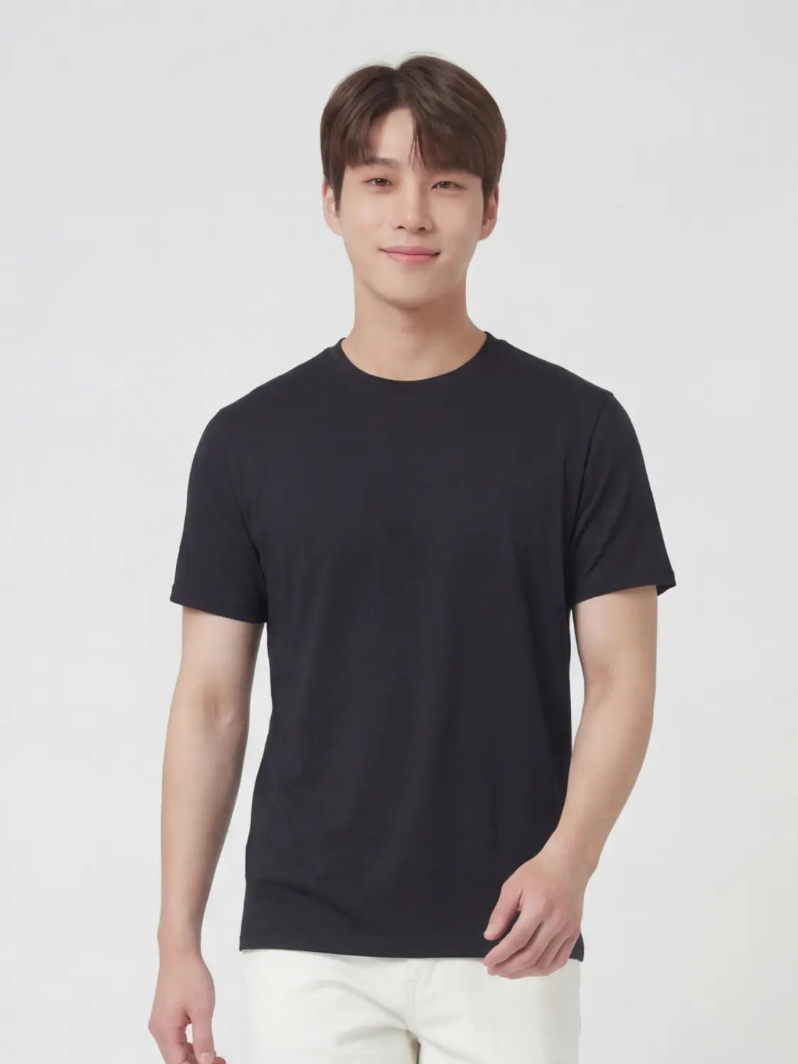 [DAISO] EasyCool Inner Cooling T-Shirt - Black / 이지쿨 이너 냉감 티셔츠 95 블랙