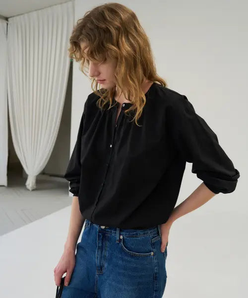 [108POUND] Ballet Blouse_Black
