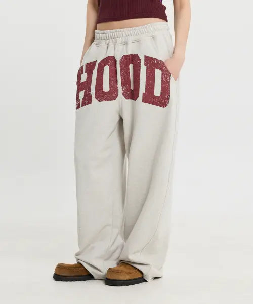 [HOODHOOD] HOOD Cut Off Sweatpants OATMEAL / HOOD 컷오프 스웨트팬츠 오트밀